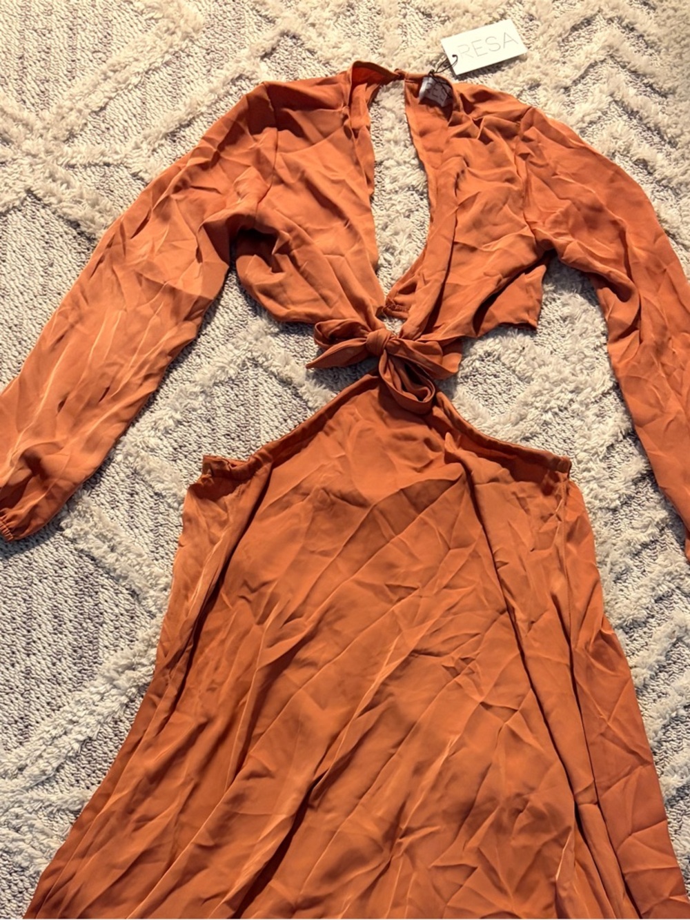 RESA Terracotta Side Cut Out Dress - Picture 4 of 4